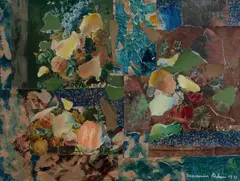 Desiderius Orban, Flowers, 1977, Collage