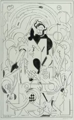 Albert Gleizes, Aladin, 1938, Ink on Paper