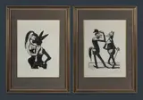 Jules Perahim, (2), Two Linocuts, 1956
