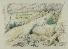 Dalila by André Masson, 1975, Colour Lithograph 109/125, sold Aug 2022