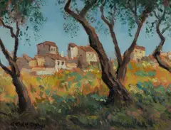 Giancarlo Carmignani, Cortona, Oil on Ply