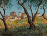 Giancarlo Carmignani, Cortona, Oil on Ply