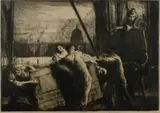 Frank Brangwyn, London Docks with St Paul's, Lithograph