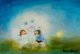 David Boyd, The Cloudman, with Children Playing