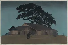 Ethleen Palmer, Farrell's Shed, Newport, 1935, Linocut 6/20