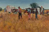 Harold Vincent Lane, Going Home, Oil on Board
