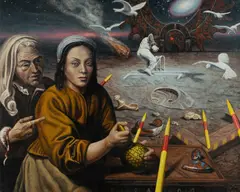 Wolfgang Widmoser, Jesus in the House of Martha, 2003, Oil on Canvas