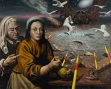 Wolfgang Widmoser, Jesus in the House of Martha, 2003, Oil on Canvas