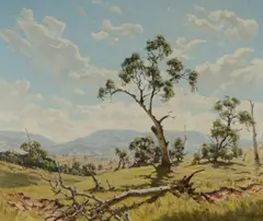 Howard Barron, Sunlit Ranges, Oil on Canvas