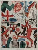Graham Fransella, Weight Lifts, 1985, Coloured Etching 3/25