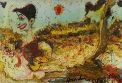 Victor Rubin, Bondi Beach, May [19]75, Oil on Canvas