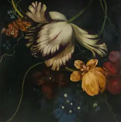 Adriane Strampp, Untitled (Butterfly & Blossoms), 2001, Oil on Canvas