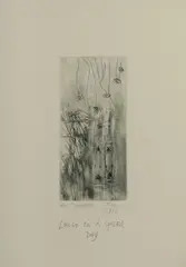 Waterfall by John Olsen, 2002, With pencil dedication: "Lucio on a special day.", sold Jul 2022