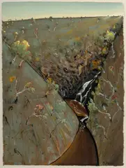 Bela Ivanyi, Dawn, Bakers Creek Falls [NSW], Mixed Media on Paper