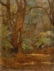 John Ford Paterson, Australian Bush Scene, 1911, Oil on Canvas on Board