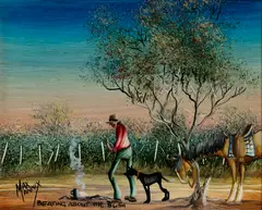 Beating About the Bush by Max Mannix, Oil on Board, sold Jul 2022