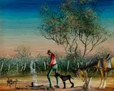 Max Mannix, Beating About the Bush, Oil on Board