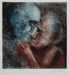Betrayal II by David Boyd, Coloured Etching 51/60, sold Jul 2022