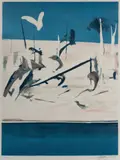 Arthur Boyd, White Cockatoo Over the Shoalhaven, 1987, Lithograph 11/137