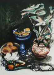 Fred Cress, Blue Vase, 1989, Colour Lithograph 37/97