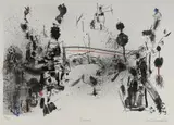 Ann Thomson, Luna, 1985, Hand Coloured Lithograph 2/30