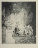 Night's Frolic by Norman Lindsay, Facsimile Etching 33/550, sold Jul 2022