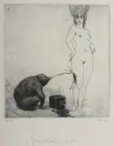 Journalism and Art by Norman Lindsay, Facsimile Etching 273/550, sold Jul 2022