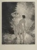 The Glade by Norman Lindsay, Facsimile Etching 17/550, sold Jul 2022