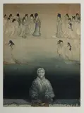 Jörg Schmeisser, and she was a courtesan, 1976, Coloured Etching 15/40