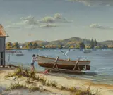 Brian Baigent, Davistown - near Gosford, Oil on Canvas Board