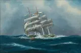 Arthur Victor Gregory, The Dartford off Cape Otway, 1925, W/Clr & Gouache