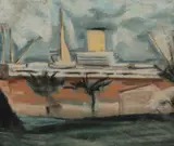 Oscar Edwards, The Docks at Colombo, Pastel