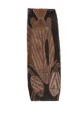 Barramundi & Shoveller Birds by Baku Ray, c.1964, Natural Earth Pigments on Bark, sold Jul 2022