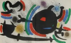 Original Lithograph X by Joan Miró, 1975, From Miro Lithographe II, Catalogue Raisonné 1952-1963, page 39, published by Maeght, Paris, with centrefold as issued, offered Jul 2022