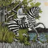 Fernando Bellver, Crónica de Una Carrera (Chronicle of a Career): Douanier & Rousseau, c.1984, Colour Etching 5/10 P/A
