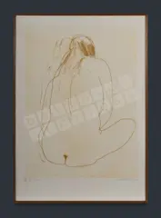 The Back by Brett Whiteley, 1977, Etching 46/60, sold May 2022