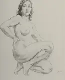 Rita by Norman Lindsay, Pencil, sold May 2022
