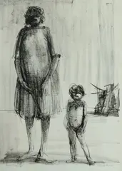 Blacks' Camp by Russell Drysdale, 1964, Lithograph 38/75, sold May 2022