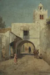 Jan Scheltema, Tunis, Oil on Canvas on Board