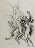 Donald Friend, Study for Noble Forest (for Songs of the Vagabond Scholars)