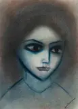 Robert Dickerson, Female Portrait, Pastel