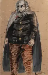 Arthur Boyd, [King] Lear, Mixed Media on Paper on Board