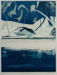 Shoalhaven Quartet I by Arthur Boyd, 1988, Lithograph 27/27 (ed size possibly 77), sold May 2022