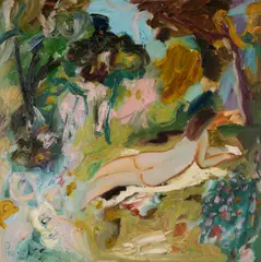 Geoffrey Proud, Nude Reading, 1988, Oil on Canvas