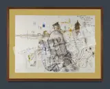 John Olsen, Drysdale and the Desert, 1981, Lithograph 119/200