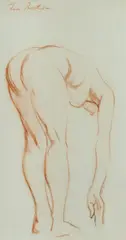 Thea Proctor, Nude Study, Conte