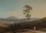 Henry Reilly, Lady on a Farmyard Track, 1880 (?), Oil on Canvas
