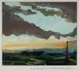 Robert Barnes, Kirkcudbright [Scotland] Dusk, 1992, Oil on Paper