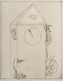 Charles Blackman, Hickory Dickery Dock, 1977, Etching 19/20
