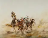 Patrick Kilvington, With the Hazer Real Tight, Oil on Canvas Board